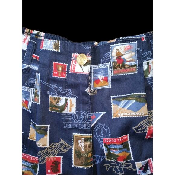 Line-up For Sport Vintage 90s Graphic Golf Shorts Sz L High Rise Elastic Waist - Picture 3 of 8